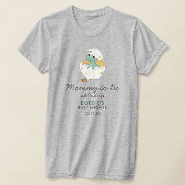 Dinosaur-temat för spädbarn i Mamma till Bli-Snygg T Shirt (Laydown)