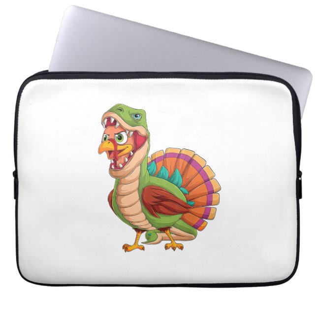 Dinosaur Thanksgiving Boys Turkey Saurus T rex Tur Laptop Fodral (Framsidan)