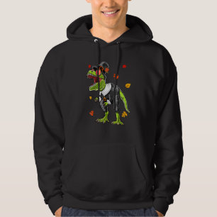 Dinosaur Thanksgiving Pilgrim Rex För Pojkar Hoodie
