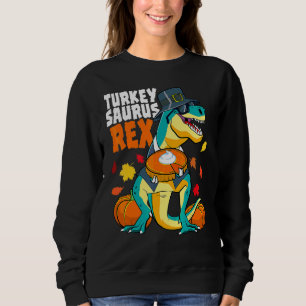 Dinosaur Thanksgiving Pojkar Turkey Saurus Rex Din T Shirt