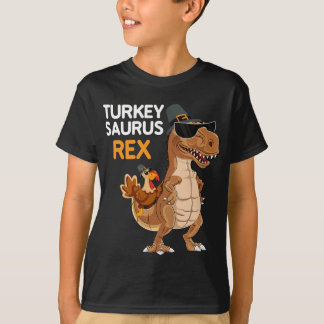 Dinosaur Thanksgiving Turkey Saurus T rex Shirt