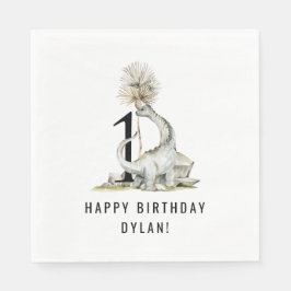 Dinosaur Theme 1a Birthday Party Pappersservett