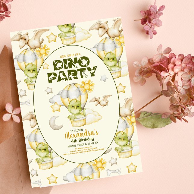 Dinosaur Theme Baby Shower Inbjudningar (Skapare uppladdad)