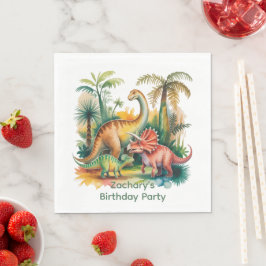 Dinosaur Theme Boy Birthday Party Pappersservett