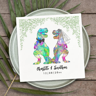 Dinosaur Theme Bröllop Pappersservett