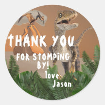 Dinosaur Theme Födelsedagsfest Tack