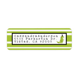 Dinosaur Theme Stomp och Chomp Grönt Dino Birthday Returadress Etikett