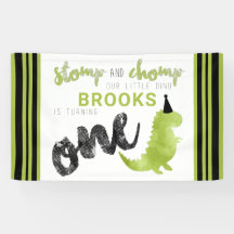 Dinosaur Theme vår lilla Dino Black Grönt Stomp B