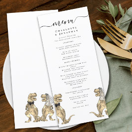 Dinosaur Theme Wedding Menu Meny