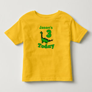 Dinosaur Third Birthday Boy Shirt Tee