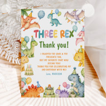 Dinosaur Three Rex 3-årsfest 