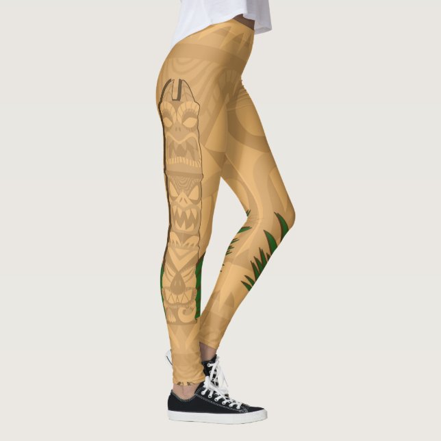 Dinosaur Tiki Totem Leggings (Höger)