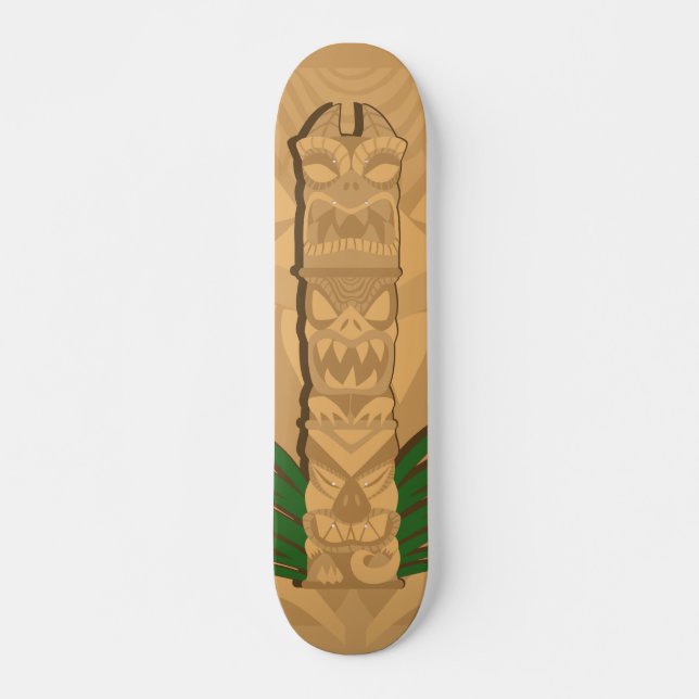 Dinosaur Tiki Totem Old School Skateboard Bräda 18 Cm (Framsida)