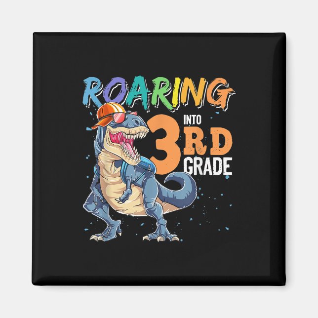 Dinosaur Tillbaka Till Skolan Jag Är Redo Att Kros Magnet (Framsidan)