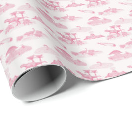 Dinosaur Toile (Pink) Wrapping Paper Presentpapper