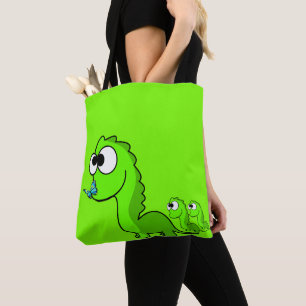 Dinosaur Tote Bag Tygkasse
