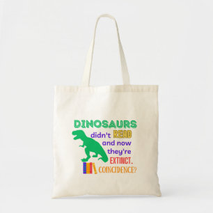 Dinosaur Tote Bibliotek Bag Tygkasse