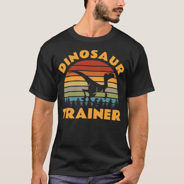 Dinosaur Trainer Halloween Costume Retro Sunset Di T Shirt (Framsida)