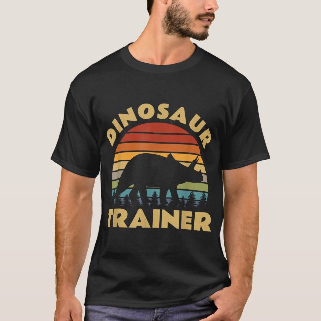 Dinosaur Trainer Halloween Costume Retro Sunset Di T Shirt (Framsida)