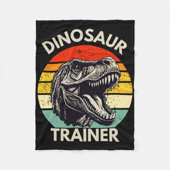 Dinosaur Trainer Retro Halloween Costume for Vuxen Fleecefilt (Framsidan)