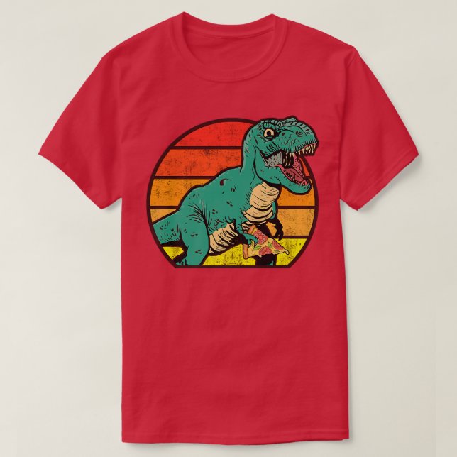 Dinosaur Tre Pizza Graphic Pizza Älskare Italia Fo T Shirt (Design framsida)