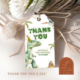 Dinosaur Tre-Rex Pojkens Presentkort Presentetikett