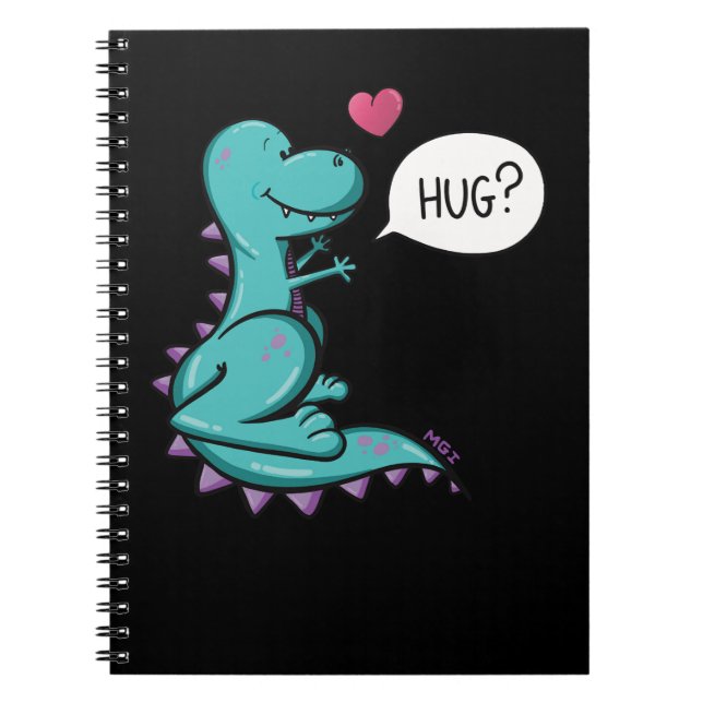 Dinosaur Trex hug Dino Anteckningsbok (Framsidan)