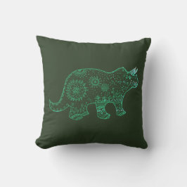 Dinosaur, Triceratops teckning Cushion Kudde