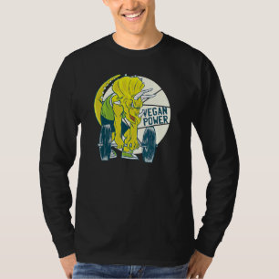 Dinosaur Triceratops Workout Gym Veggie Vegetarian T Shirt