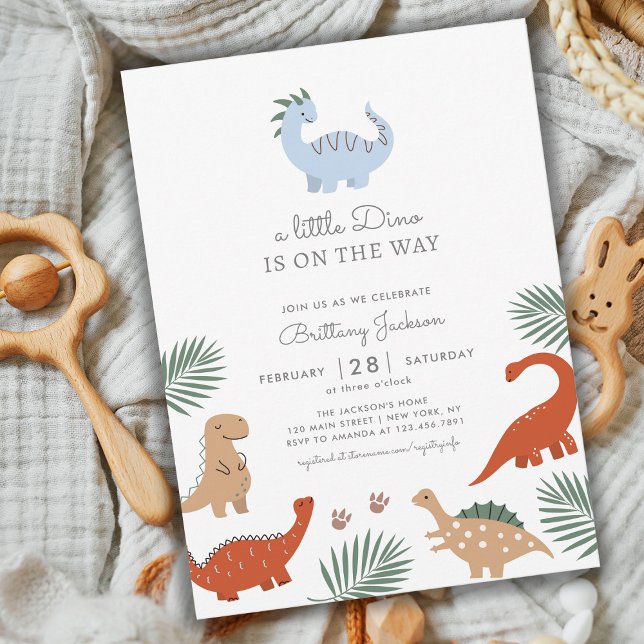Dinosaur Tropical Baby Shower-inbjudan Inbjudningar (Skapare uppladdad)