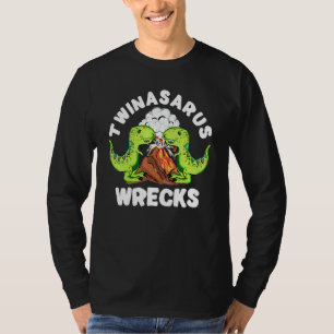 Dinosaur Twin Brothers Twinasaurus Wrecks T-Rex Vo T Shirt