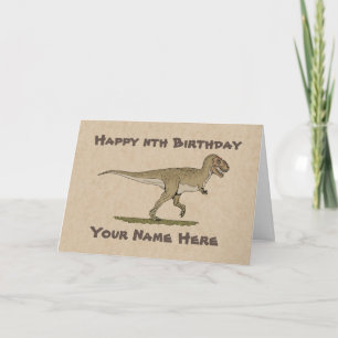 Dinosaur Tyrannosaurus födelsedagskort Kort
