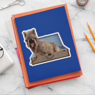 Dinosaur Tyrannosaurus i ett resgods i resväskan Klistermärken