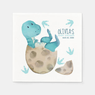 Dinosaur Tyrannosaurus Rex Boy Shower Pappersservett