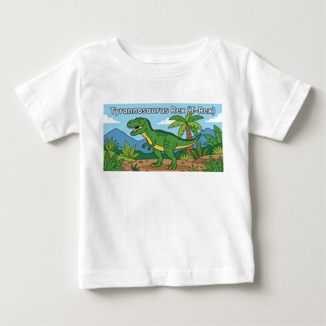 dinosaur tyrannosaurus rex t-rex t shirt (Framsida)
