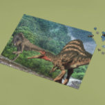 Dinosaur Tyrannosaurus Spinosaurus Pussel<br><div class="desc">Den här designen kan vara personlig om du väljer Redigera design. Du kan också överföra till andra objekt. Kontakta mig på colorflowcreations@gmail.com eller använda alternativet chatta överst på sidan om du vill ha den här designen på en annan produkt eller behöver hjälp. Se mer av mina design eller följ mig...</div>