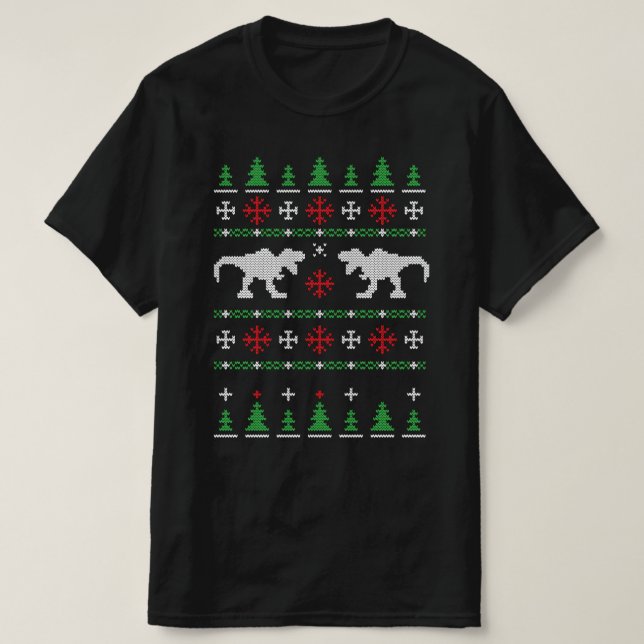 dinosaur Ugly jul Sweater T Shirt (Design framsida)