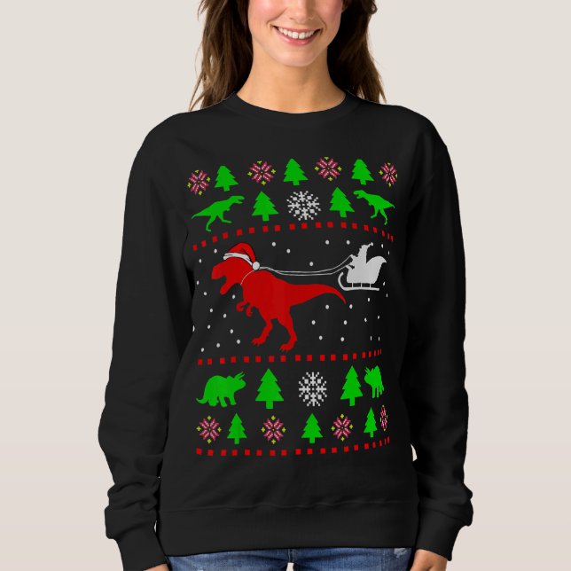 Dinosaur Ugly julsötare för vuxnor barn T Shirt (Framsida)