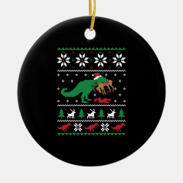Dinosaur Ugly jultomte Julgransprydnad Keramik (Framsidan)