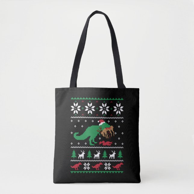 Dinosaur Ugly jultomte Tygkasse (Framsida)