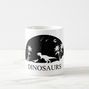 Dinosaur under stjärnor kaffemugg