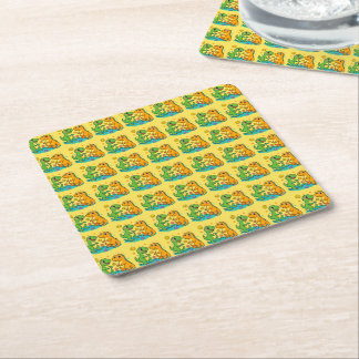 Dinosaur Underlägg Papper Kvadrat