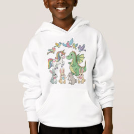 Dinosaur Unicorn Friends Kids' Hoodie T Shirt