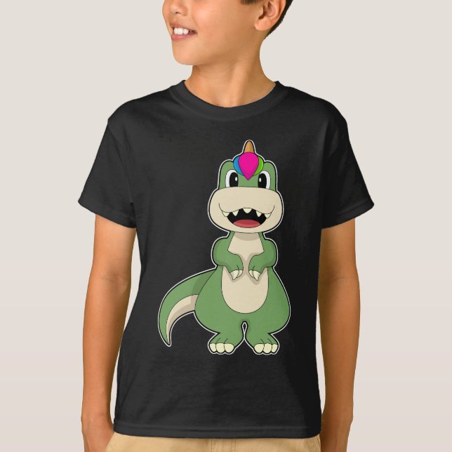 Dinosaur Unicorn T Shirt (Framsida)