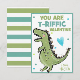 Dinosaur Valentine Card för barn, du är T- rik Anteckningskort