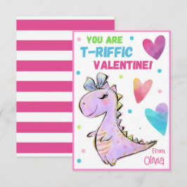 Dinosaur Valentine Card-för barn som du är Anteckningskort