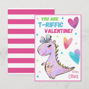 Dinosaur Valentine Card-för barn som du är Anteckningskort