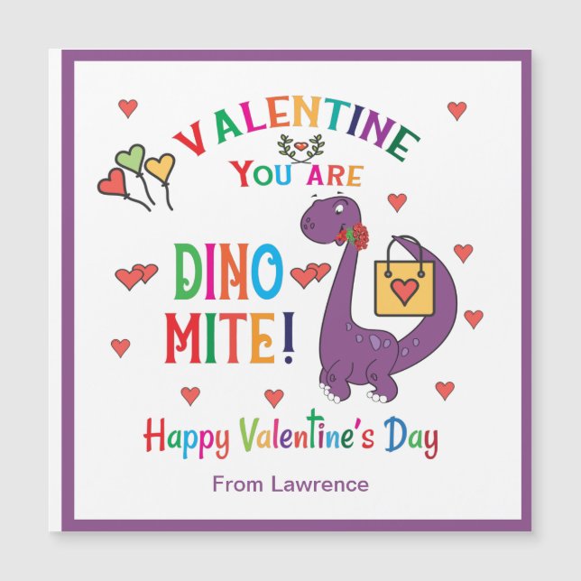 Dinosaur Valentine Du är Dino-mite Classroom (Framsida)
