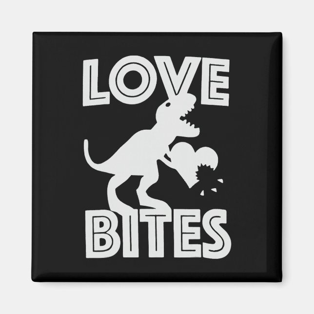 Dinosaur Valentine kärlek sårar  Magnet (Framsidan)