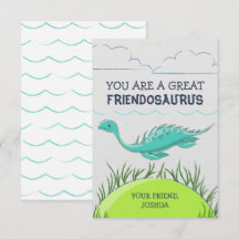 Dinosaur Valentines day Card för barn